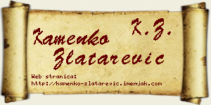 Kamenko Zlatarević vizit kartica